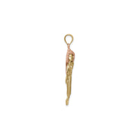 Pink-Haired Alluring Mermaid Pendant (14K) side - Popular Jewelry - New York