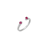 Natural Ruby Negative Space Ring (White 14K) main - Popular Jewelry - New York