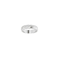 Woven-Design Ring (White 14K) front - Popular Jewelry - New York
