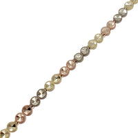 Tricolor Fancy Milgrain Circle Bracelet (14K)