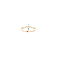 Baguette Diamond Cross Stackable Ring