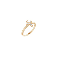 Baguette Diamond Cross Stackable Ring