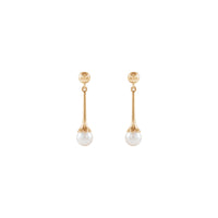 Cultured White Freshwater Pearl Dangle Earrings