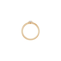 Diamond French-Set Halo Ring (Rose 14K) setting - Popular Jewelry - New York