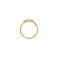 Floral Oval Signet Ring (Rose 14K) setting - Popular Jewelry - New York