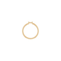 Initial H Ring (Rose 14K) setting - Popular Jewelry - New York