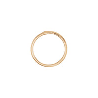 Setting view of a 14K rose gold Lightning Stackable Ring