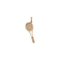 Natural Diamond Tennis Racket Pendant (14K)