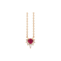 Natural Ruby and Diamond Necklace