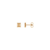 Petite Square Stud Earrings (Rose 14K) main - Popular Jewelry - New York