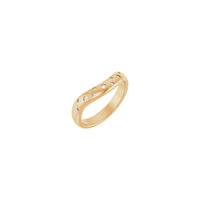 Round White Diamonds Contour Band (14K)