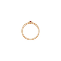 Ruby and Diamond French-Set Halo Ring
