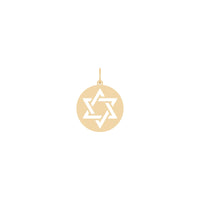Star of David Cut-Out Round Pendant