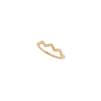 Zig Zag Stackable Ring (Rose 14K) diagonal - Popular Jewelry - New York
