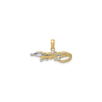 Stealthy Alligator Two-Tone Pendant (14K)