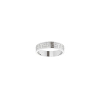 5 mm Greek Key Eternity Ring (White 14K) front - Popular Jewelry - New York