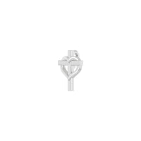 Cross with Heart Outline Pendant