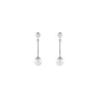 Cultured White Freshwater Pearl Dangle Earrings