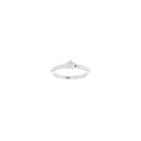 Faceted Star Ring (White 14K) front - Popular Jewelry - New York