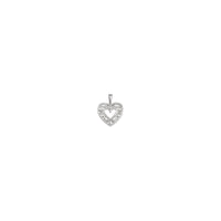 Leafy Double Heart Outline Pendant (14K)
