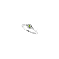 Natural Peridot Stackable Evil Eye Ring