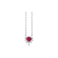 Natural Ruby and Diamond Necklace