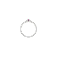 Pink Tourmaline and Diamond French-Set Halo Ring