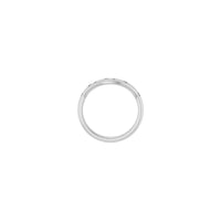 Round White Diamonds Contour Band (14K)