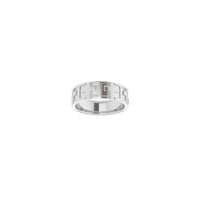 Square Cross Eternity Ring (White 14K) front - Popular Jewelry - New York