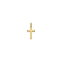 Beaded Flat Cross Pendant (14K)
