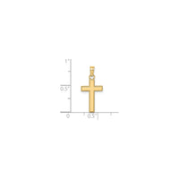 Beaded Flat Cross Pendant (14K)
