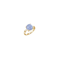 Blue Chalcedony Cabochon Ring (14K) main - Popular Jewelry - New York