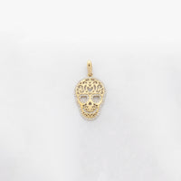 Catrina Skull CZ Pendant (14K)