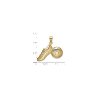 Football / Soccer Cleat and Ball Pendant (14K)