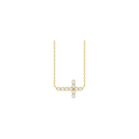 Diamond Sideways Cross Necklace