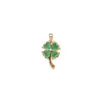 Emerald and Diamond Four Leaf Clover Pendant (14K) back - Popular Jewelry - New York