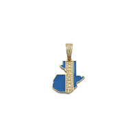 Enamel Guatemala CZ Pendant (14K) front - Popular Jewelry - New York