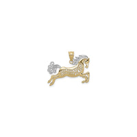 Filigree Racing Horse Pendant (14K)