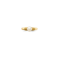 Freshwater Cultured Pearl Ribbed Ring (14K)