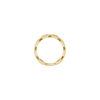 Setting view of a 14K yellow gold Hexagon Sequence Ring