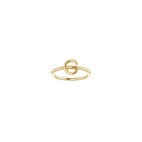 Initial C Ring (14K) front - Popular Jewelry - New York