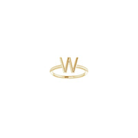 Initial W Ring (14K) front - Popular Jewelry - New York