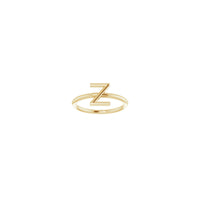 Initial Z Ring (14K) front - Popular Jewelry - New York