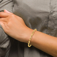 Leafy Diamond-Cut Bracelet (14K)