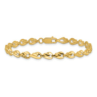 Leafy Diamond-Cut Bracelet (14K)