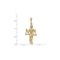 Libra Zodiac Sign Human Scale Figure Pendant (14K)