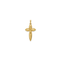 Light Beaded Edge Passion Cross Pendant (14K)