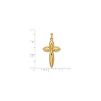 Light Beaded Edge Passion Cross Pendant (14K)
