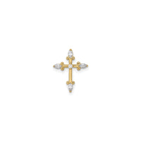 Marquise Zirconia Cross Pendant (14K)