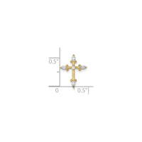 Marquise Zirconia Cross Pendant (14K)